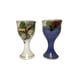 Studio Art Pottery Artist Singed Wine Goblets