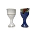 Studio Art Pottery Artist Singed Wine Goblets