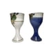 Studio Art Pottery Artist Singed Wine Goblets