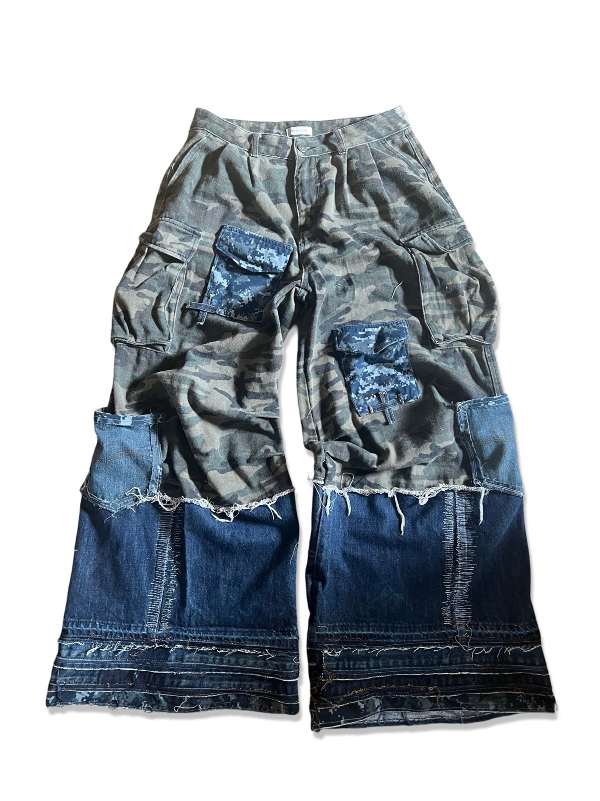 Custom Wideleg Multi Camo Hybrid Cargo Pants