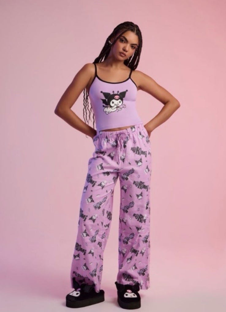 Forever 21 x Hello Kitty Kuromi Flannel Pajama Pants Size Small