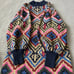 Farm Rio Rauti Wool Blend Sweater Dress Size Large Puff Sleeve Multicolor