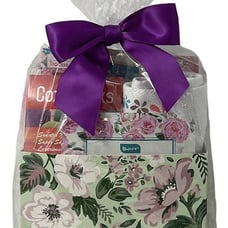 Mom Gift Basket Birthday Mothers Day Journal Pen Socks Towel Foot Spa Kit