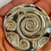 Orit Schatzman Sterling Silver Gold and Silver Glitter Swirls Pendant