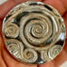 Orit Schatzman Sterling Silver Gold and Silver Glitter Swirls Pendant