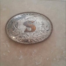 Vintage BK Belt Buckle Sterling Silver