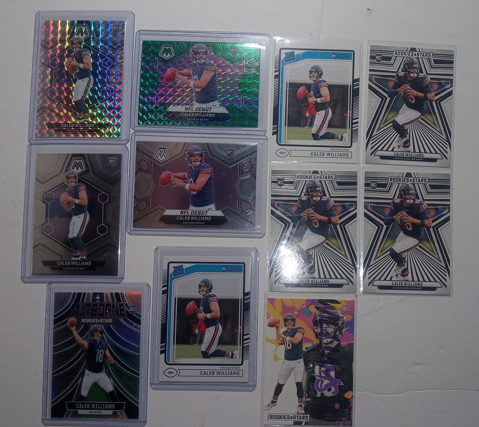 Caleb Williams Rookie Card Lot 16 Cards in total