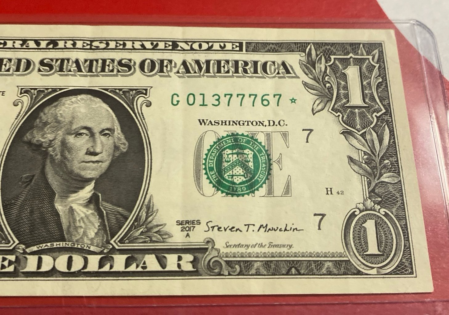 1 Dollar Bill Star Note