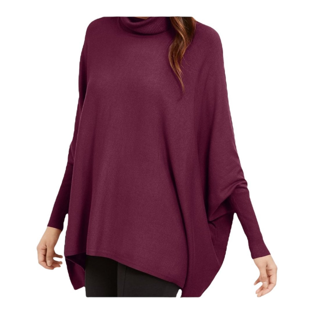 Alfani maroon TUNIC poncho Plus 1X