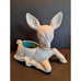 Vintage Royal Haeger Deer Planter White w/Teal Glaze Inside #R1913 Mid Century