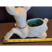 Vintage Royal Haeger Deer Planter White w/Teal Glaze Inside #R1913 Mid Century