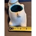 Vintage Royal Haeger Deer Planter White w/Teal Glaze Inside #R1913 Mid Century