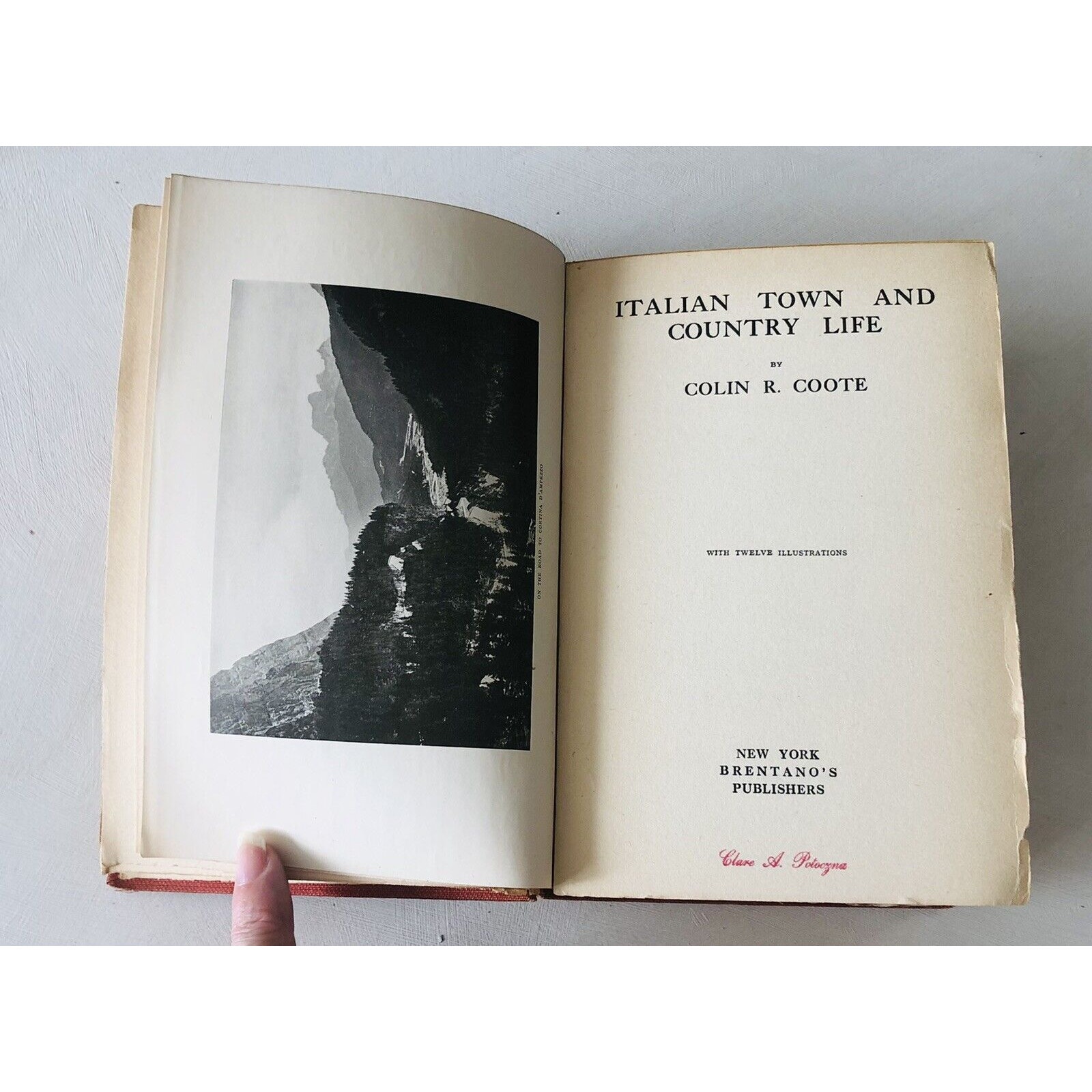 Antique 1925 Italian Town & Country Life Illustrated Photos Coote 1st Ed HC Book