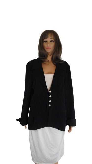 St John Blazer Black Size 14 (SKU 000258-4)