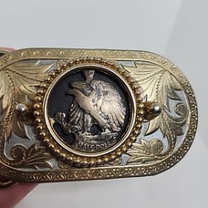 Walking Liberty Half Dollar Belt Buckle