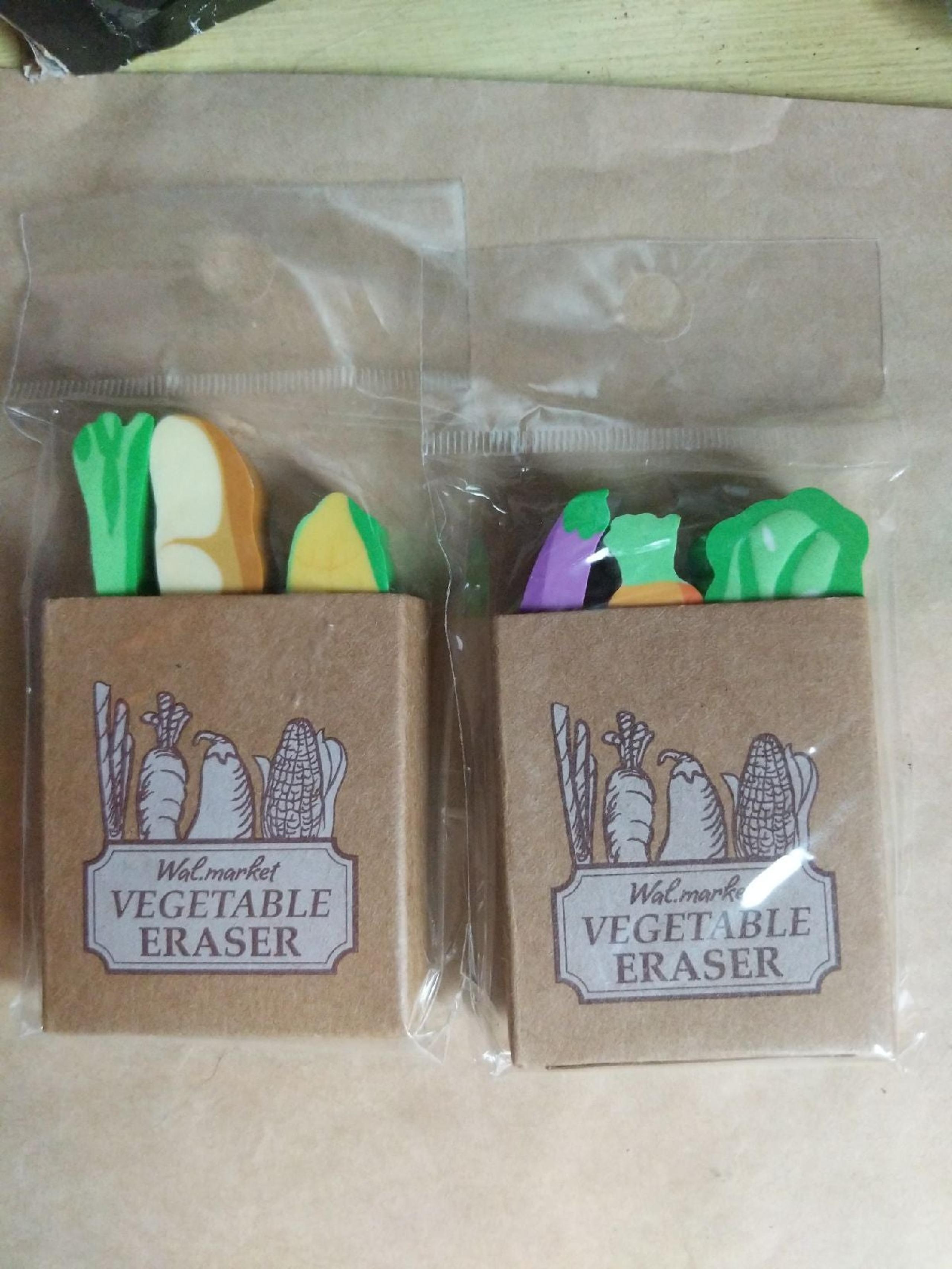 Grocery Erasers Carrot Eggplant