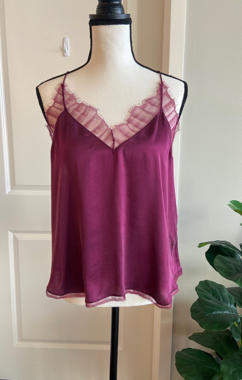IRO Berwyn silk and lace camisole