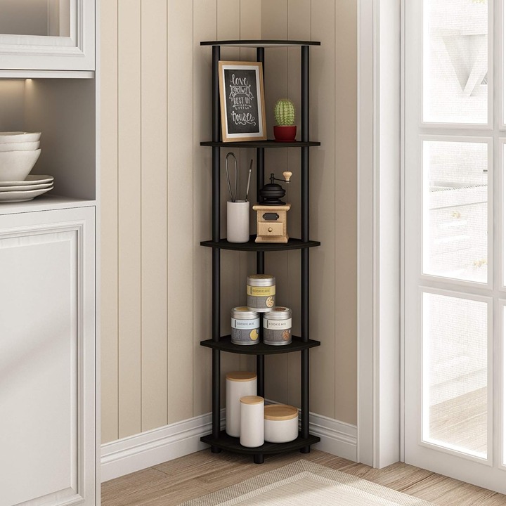 Turn-N-Tube 5 Tier Corner Display Rack Multipurpose Shelving Unit