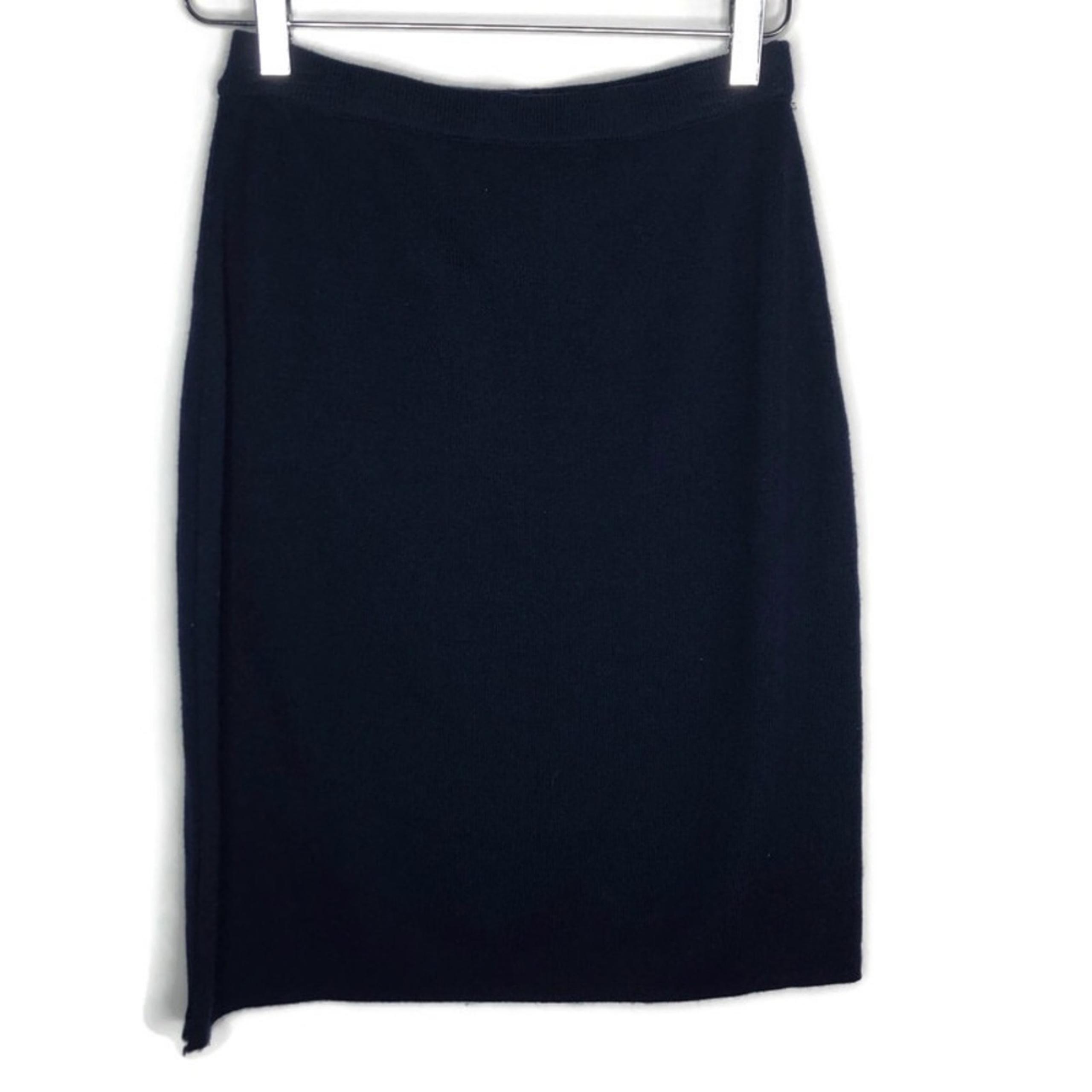 Adolfo Collectibles Wool Skirt Navy