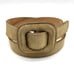 Vintage 80s Land's End 398 Beige Calf Suede Leather Slide Belt USA Made L 32