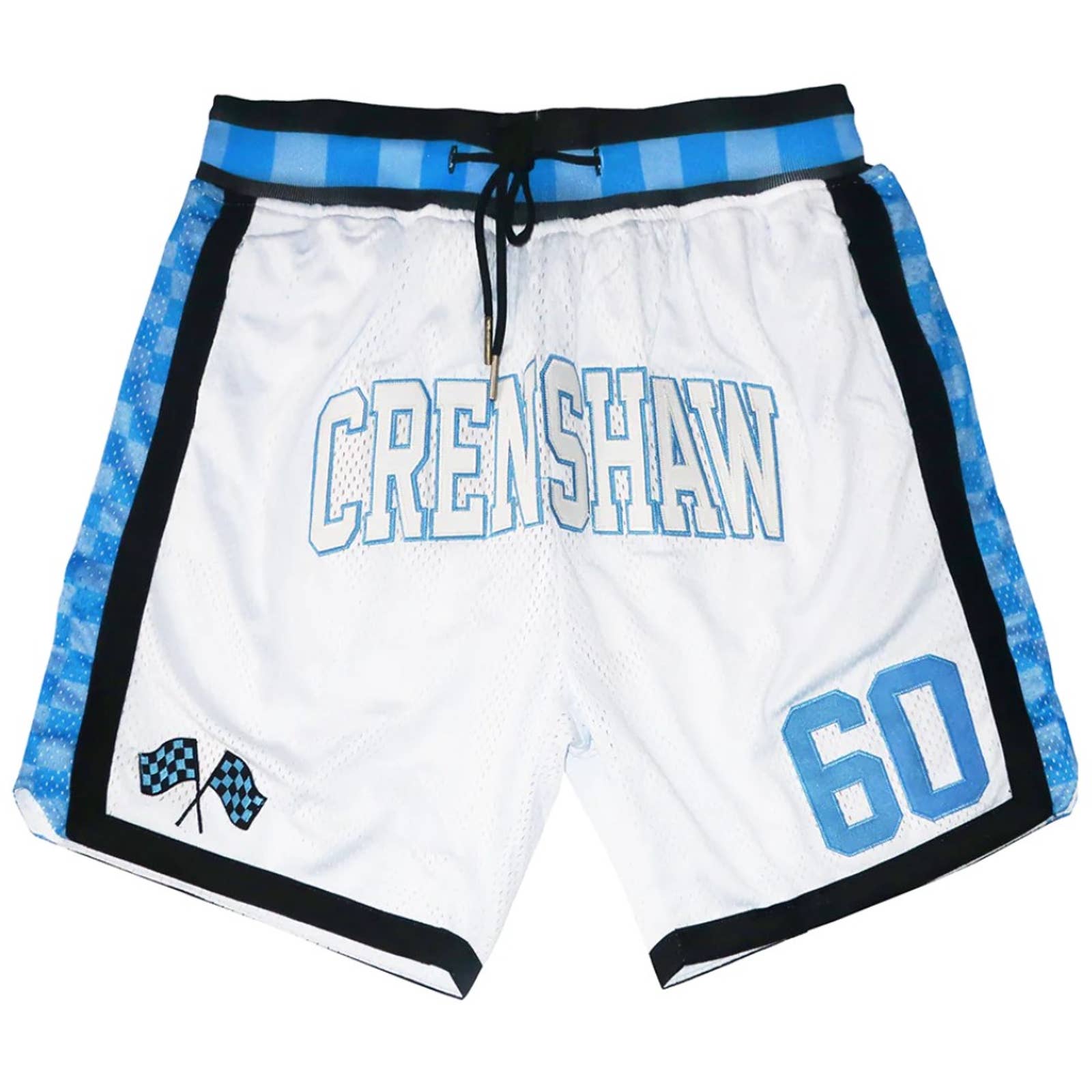 Nipsey Hussle Men's Headgear Classics Crenshaw Checkered Flag Basketball Shorts