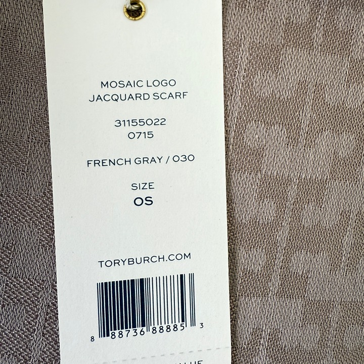 TORY BURCH MOSAIC LOGO JACQUARD SCARF