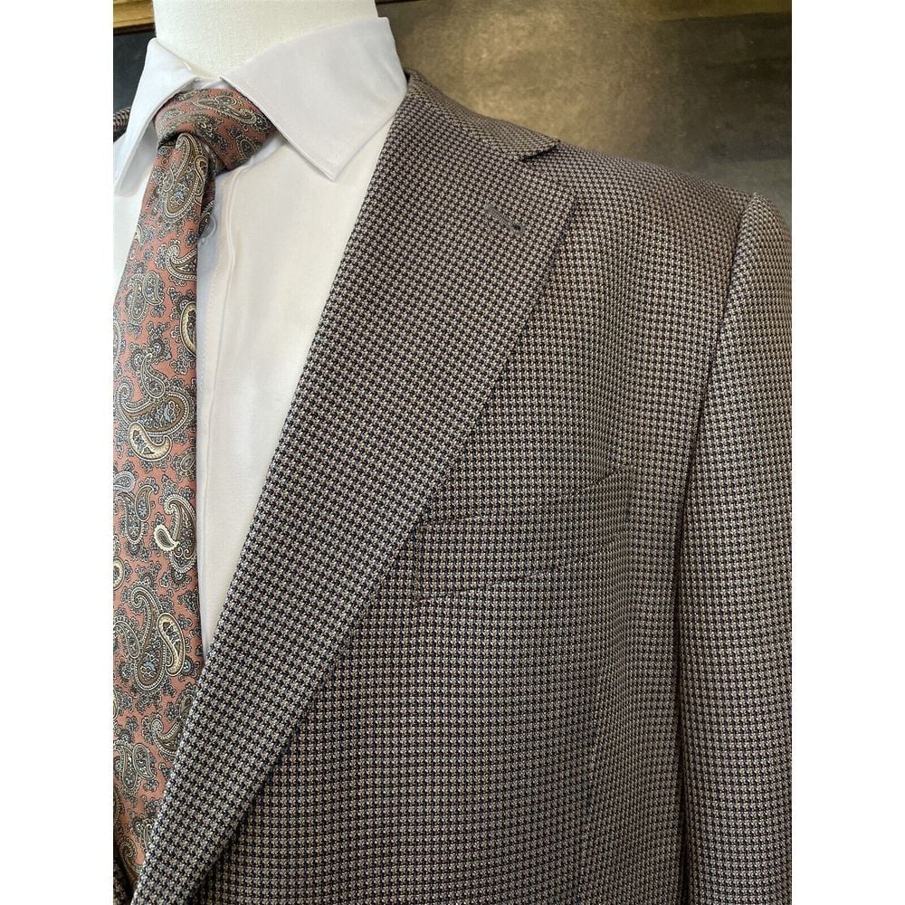 Joseph Abboud 48L USA MADE Silk & Wool Tan Waffle Weave 2Btn Blazer Jacket