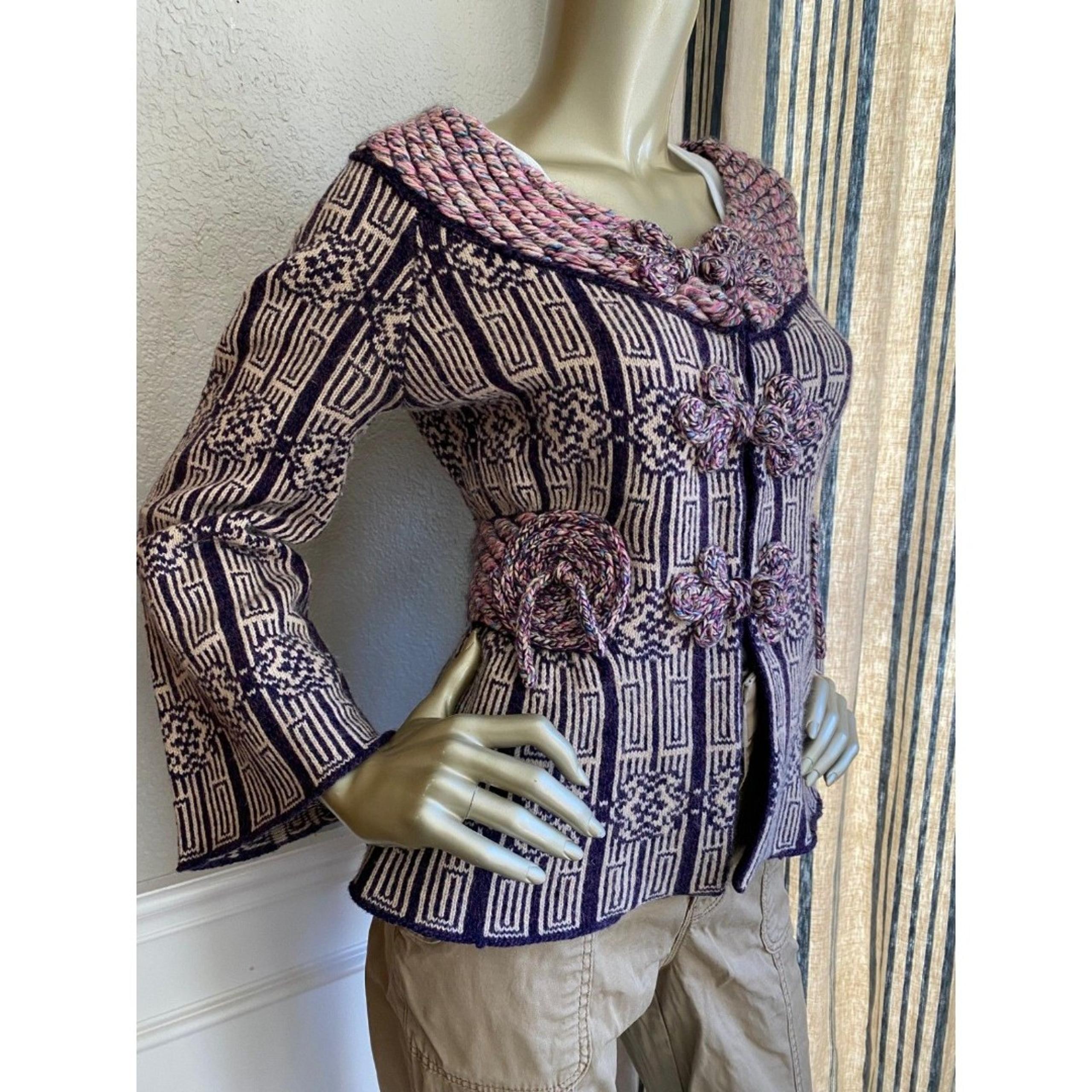 EUC Anthropologie Sleeping On Snow Bell Sleeve Peplum Sweater M