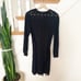 Diane Von Furstenberg Black Long Sleeve Eyelet Yoke Shift Dress Size 8