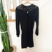 Diane Von Furstenberg Black Long Sleeve Eyelet Yoke Shift Dress Size 8