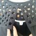 Diane Von Furstenberg Black Long Sleeve Eyelet Yoke Shift Dress Size 8