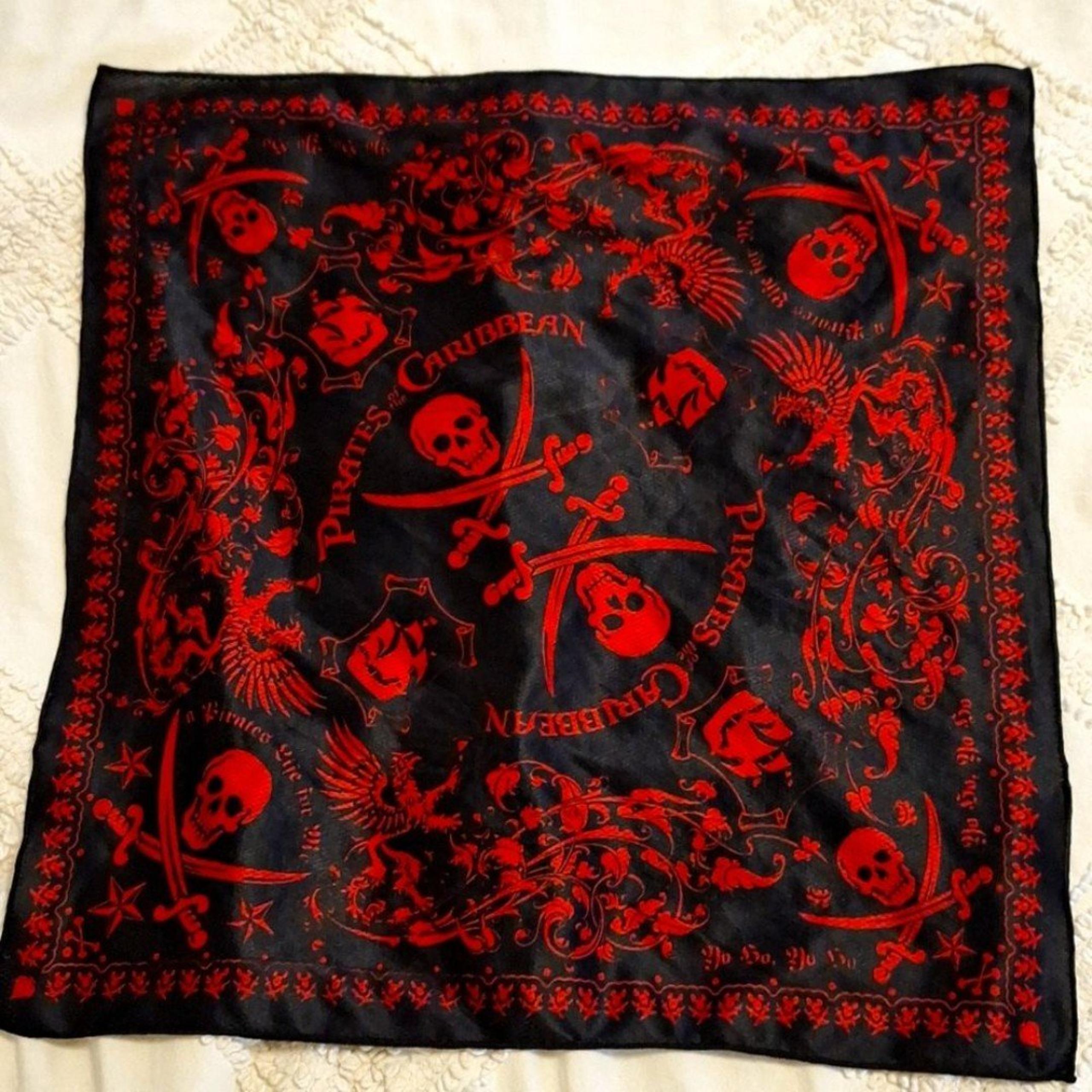 Pirates of the caribbean skull disney scarf Neckerchief double-sided spades