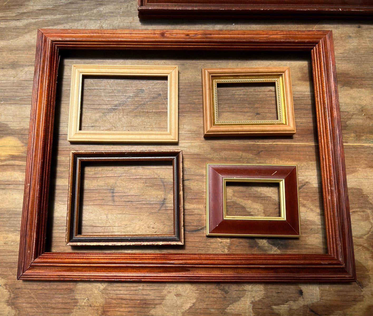 Vintage Ornate Wood 11x14 2x3 Picture Frames Shabby Chic Wall Art Gallery Set