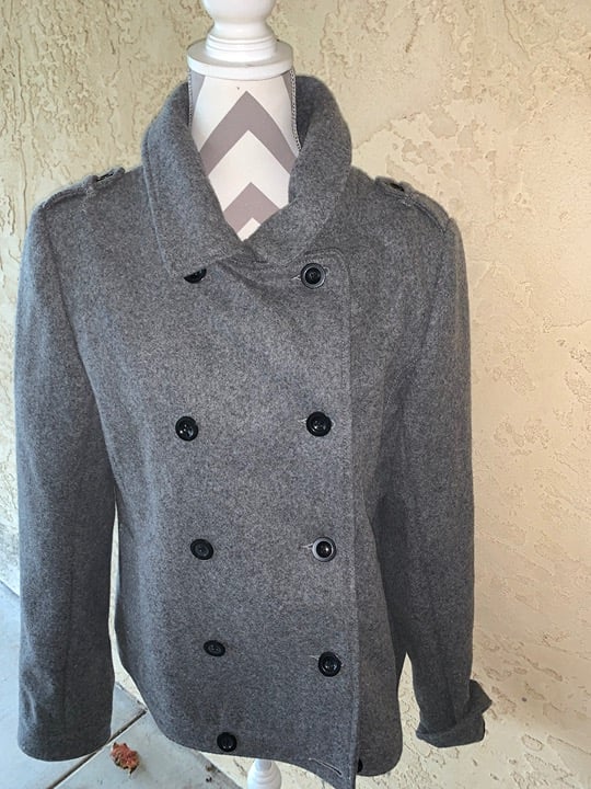 Woman wool pea coat xl
