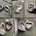 Vintage Sterling Puffy Heart Double Shiny Locket pendant with chain