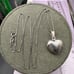 Vintage Sterling Puffy Heart Double Shiny Locket pendant with chain