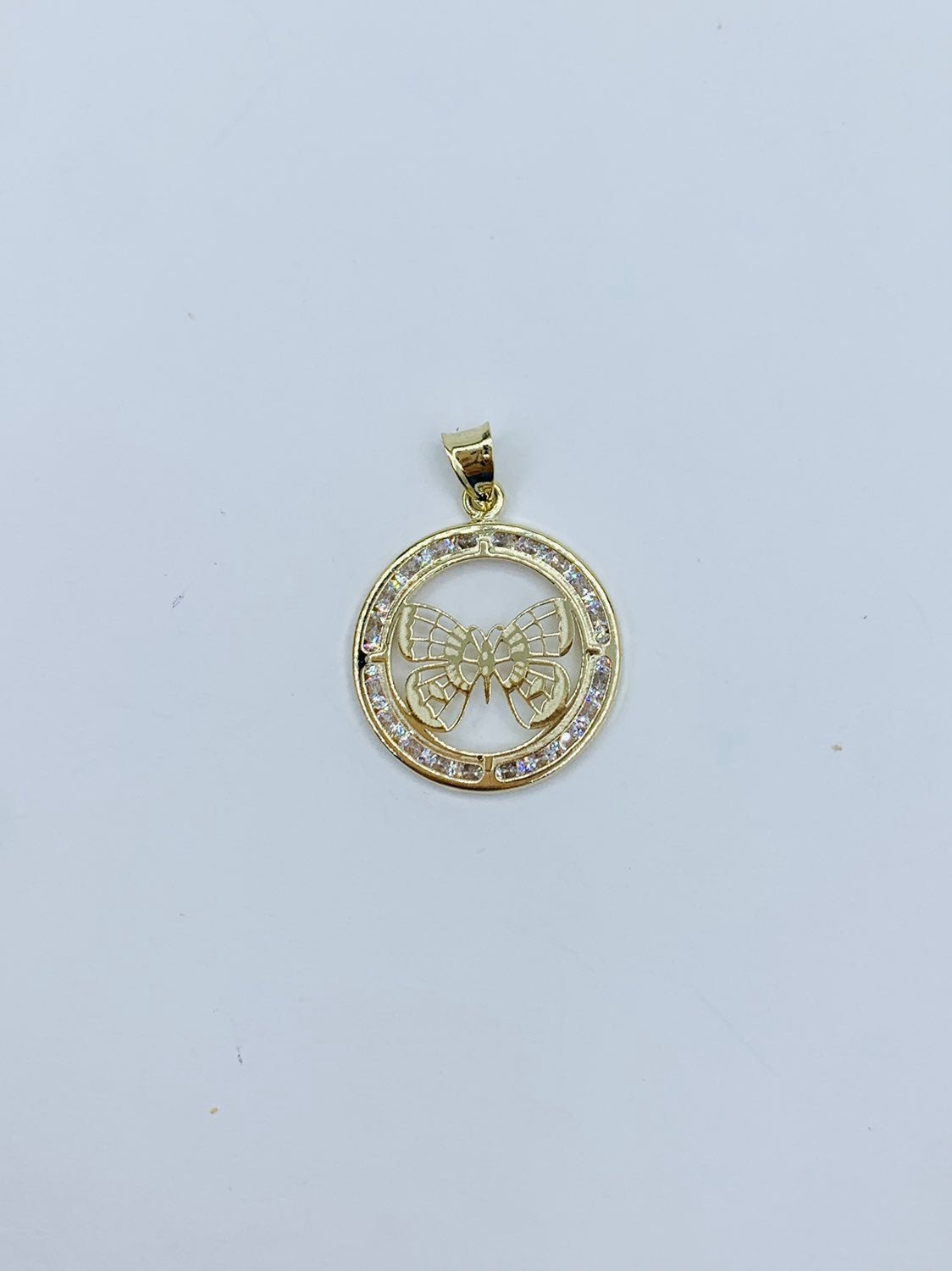10k gold pendant butterfly