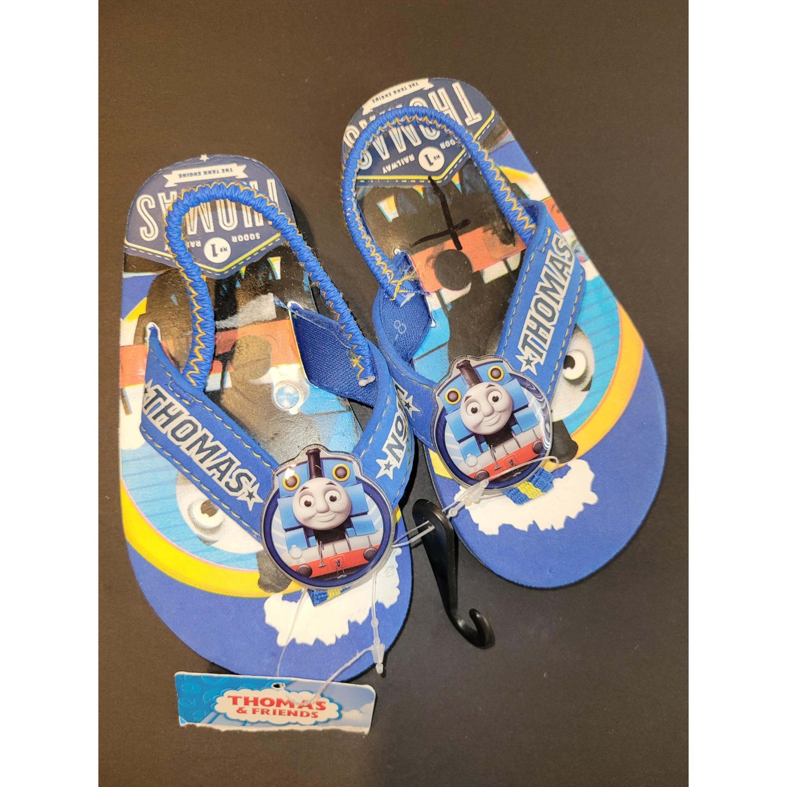 Thomas & Friends Toddler Flip Flops with Heel Strap Size M7-8 y2k vintage