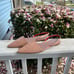 Diane Von Furstenberg Leather Kono Pointed Toe Flats Shoes Size 38 / 8