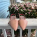 Diane Von Furstenberg Leather Kono Pointed Toe Flats Shoes Size 38 / 8