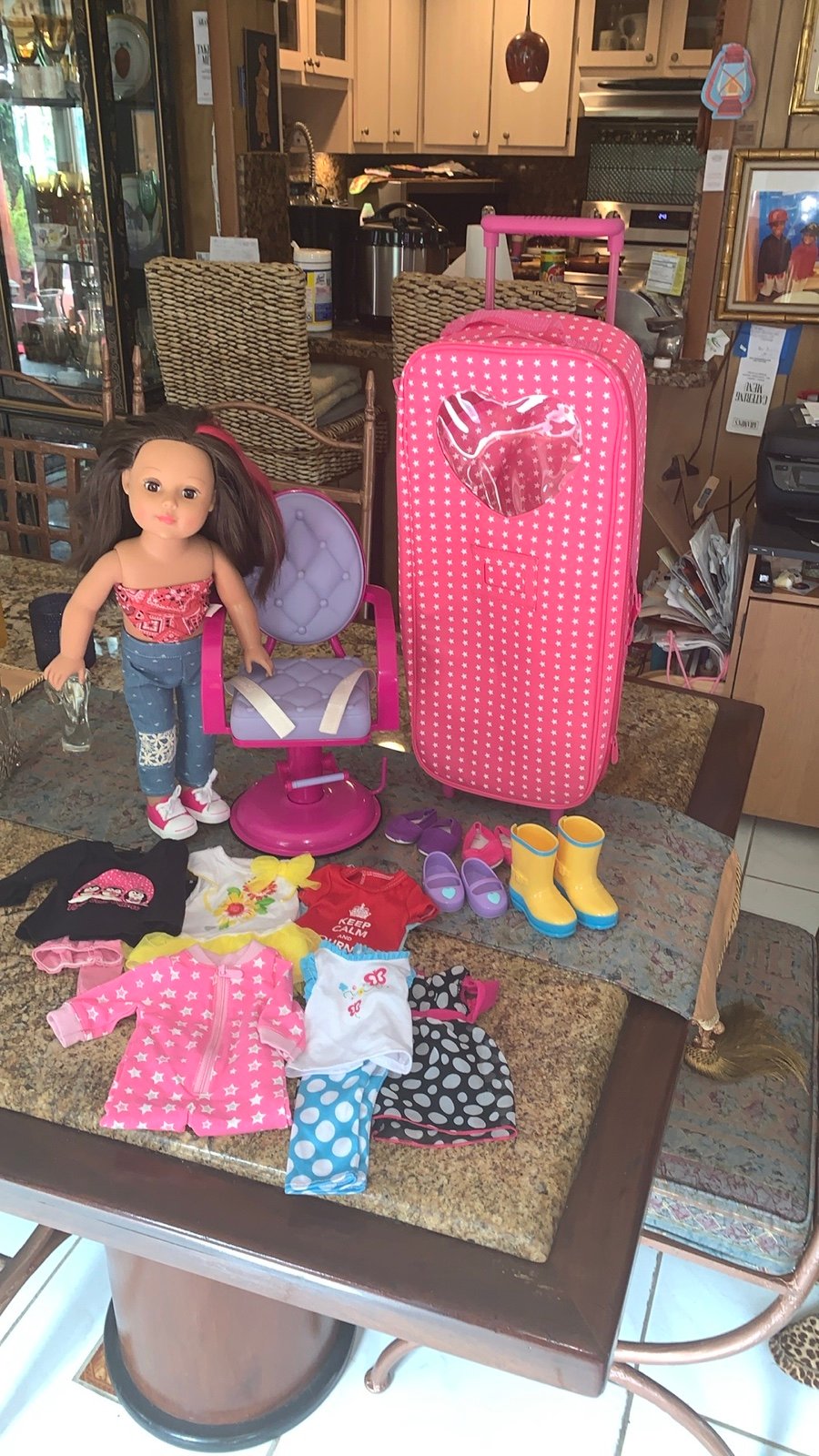 18” doll and bundle