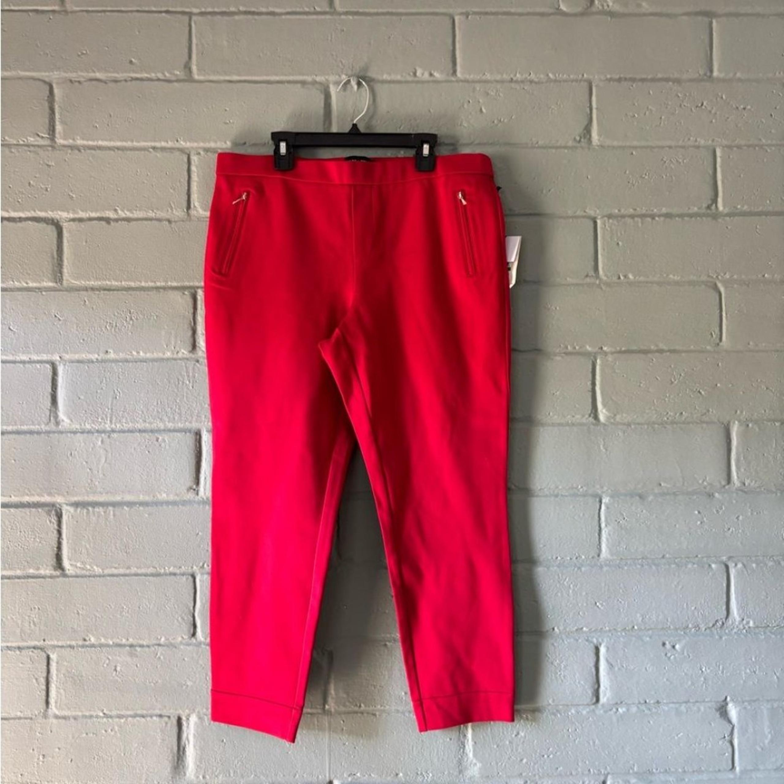 NWT | Vince Camuto Red Pants Women’s Size 14 Stretch Career Trousers