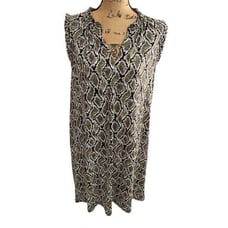 Michael Kors Snakeskin Python Stretch Dress Plus Size 1X New!