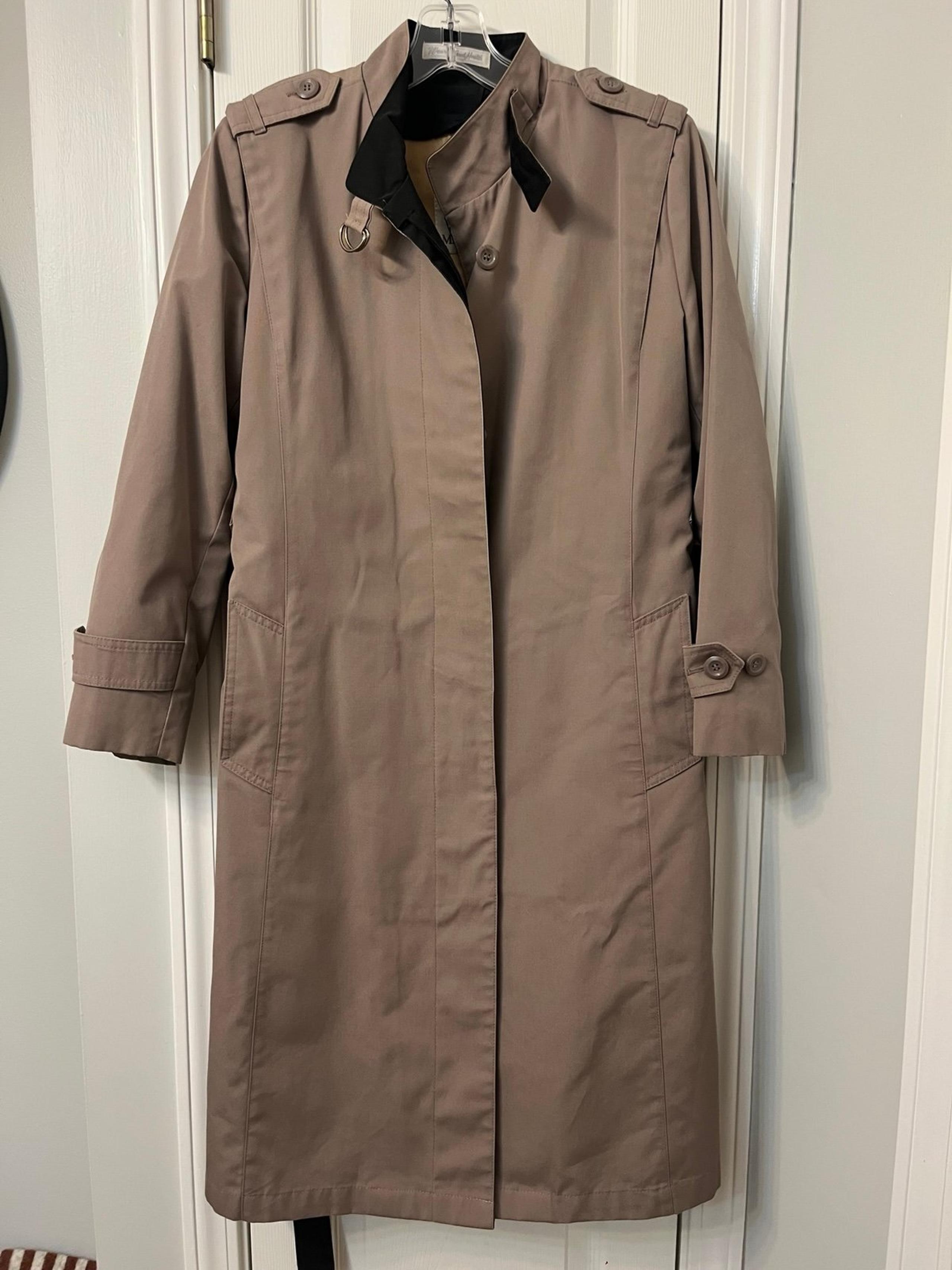 Vintage Misty Harbor Trench Coat Womens 6 P Purple Belted Made in USA