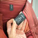 Theory - Burgundy Piped Leather Skinny Pants size0