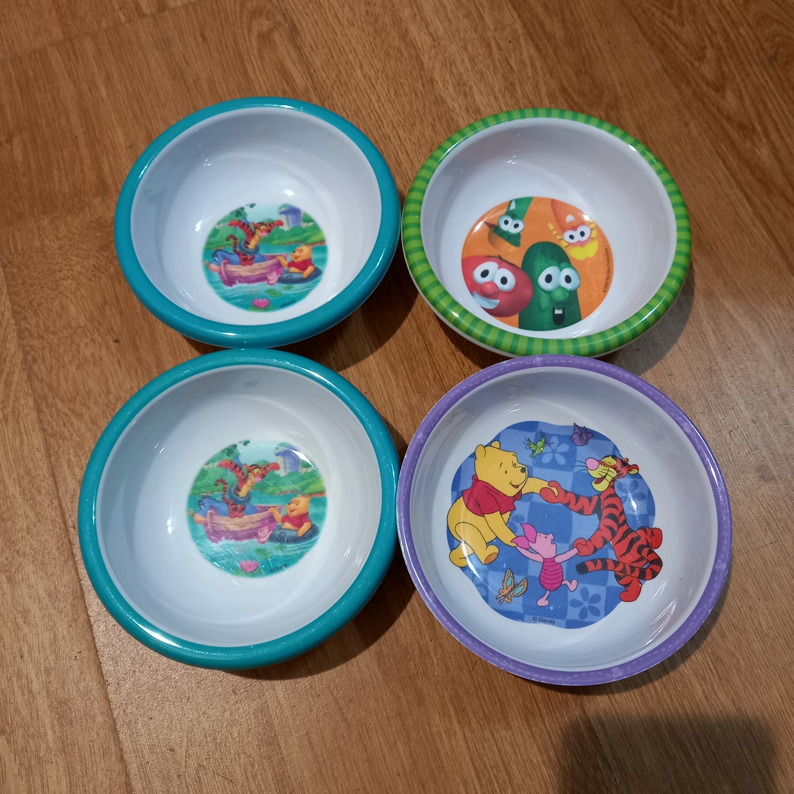 Winnie the Pooh and Veggie Tales Bowls