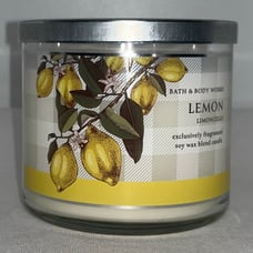 Bath & Body Works White Barn Lemon LIMONCELLO 3 Wick 14.5 Oz Scented Candle plus