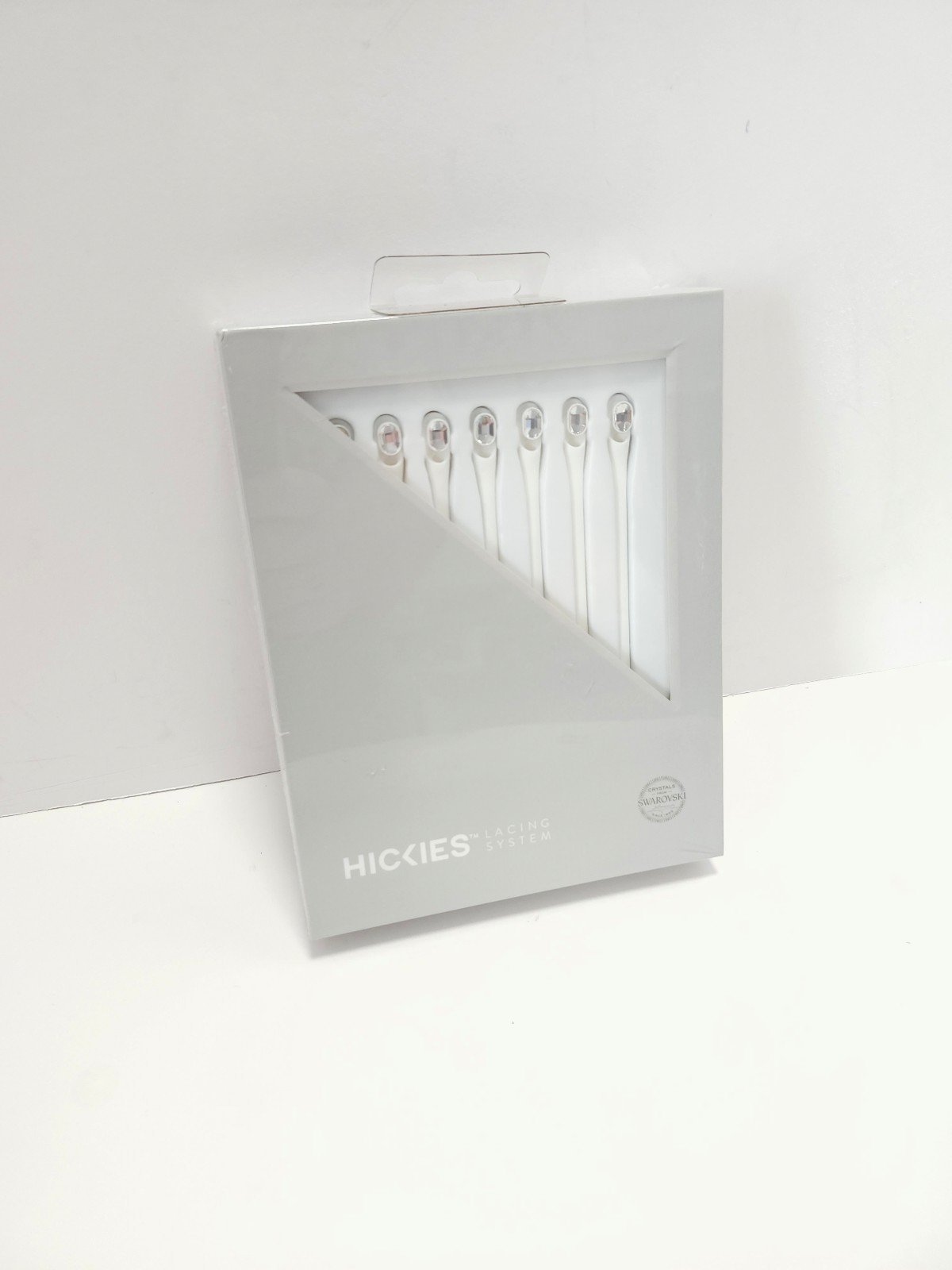 Hickies Elastic Lacing shoe System With Swarovski Crystals White
