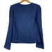 St. John NWT Navy Blue Sequin Blazer Tweed Wool Blend Metallic Blue Knit Size 4