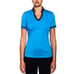 Callaway Women's Color Block Blue Sea Star Collar Golf Polo Size L